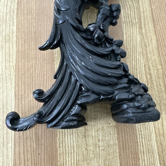 Black Peacock Peahen Bird Tall Vintage USA Hollywood Regency - Picture 9 of 16